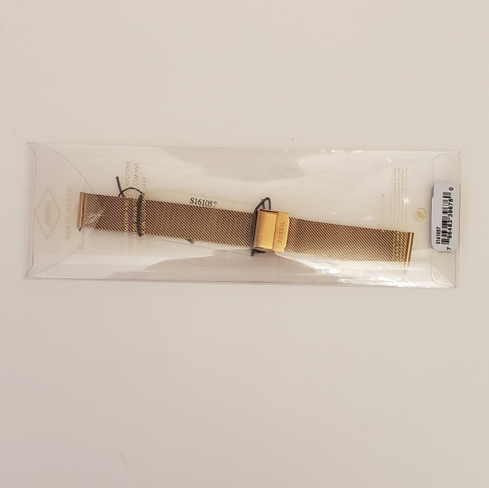 Fossil Rosegold Mesh Stainless Steel Watch Band